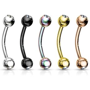 So Scene 5PCS 16G الجراحية الصلب الحاجب الأذن السرة البطن الشفاه الدائري هيئة ثقب المجوهرات