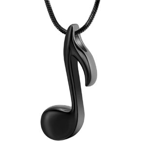 Oinsi Music Note Stainless Steel Cremation Locket Hold Ashes Keepsake Memorial Urn Necklace For Women in Saudi Arabia
