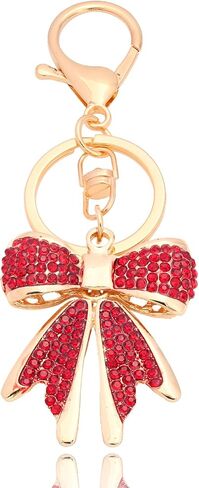 Vancy Utopia Sparkly Gold Plated Color Rhinestone Bow Keychains for Women,Charms for Key Purse Handbags Backpacks in Saudi Arabia