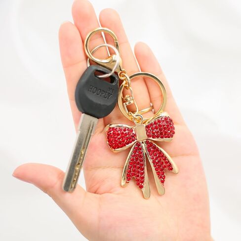 Vancy Utopia Sparkly Gold Plated Color Rhinestone Bow Keychains for Women,Charms for Key Purse Handbags Backpacks in Saudi Arabia