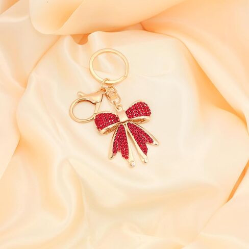 Vancy Utopia Sparkly Gold Plated Color Rhinestone Bow Keychains for Women,Charms for Key Purse Handbags Backpacks in Saudi Arabia