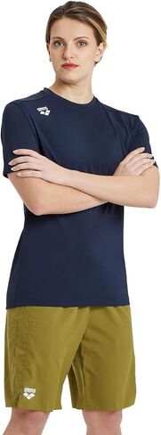 ARENA Team Unisex Solid T-Shirt Short Sleeve Crew Neck Regular Fit Workout Top Men's and Women's Quick Dry Active Tee in Saudi Arabia