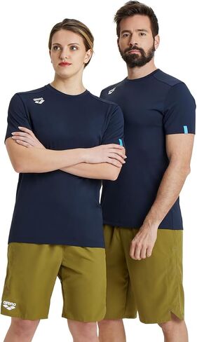 ARENA Team Unisex Solid T-Shirt Short Sleeve Crew Neck Regular Fit Workout Top Men's and Women's Quick Dry Active Tee in Saudi Arabia