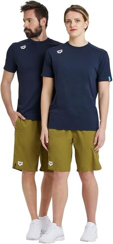 ARENA Team Unisex Solid T-Shirt Short Sleeve Crew Neck Regular Fit Workout Top Men's and Women's Quick Dry Active Tee in Saudi Arabia