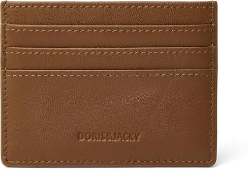 DORIS&JACKY Lambskin Minimalist Card Holder Unisex Slim Credit Card Case For Men And Women (DS901-Wine Red) in Saudi Arabia