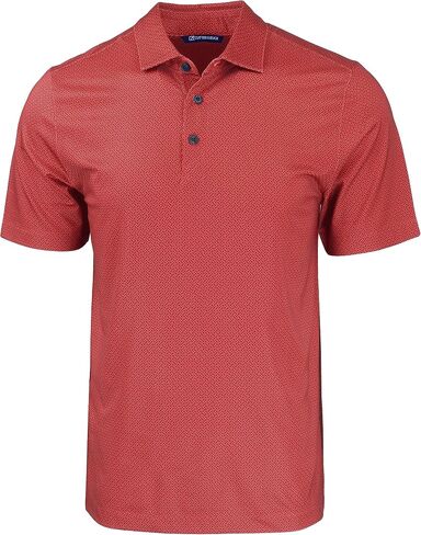 قميص بولو رجالي من Cutter & Buck Pike Eco Tonal Geo Print قابل للتمدد معاد تدويره in Saudi Arabia