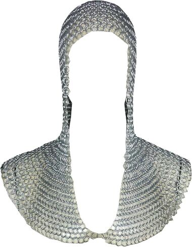 Chainmail Coif، غطاء محرك السيارة من الألومنيوم مقاس 10 مم، سلسلة البريد في العصور الوسطى، درع إعادة الإعمار SCA LARP، غطاء محرك السيارة، Chainmail Coif in Saudi Arabia