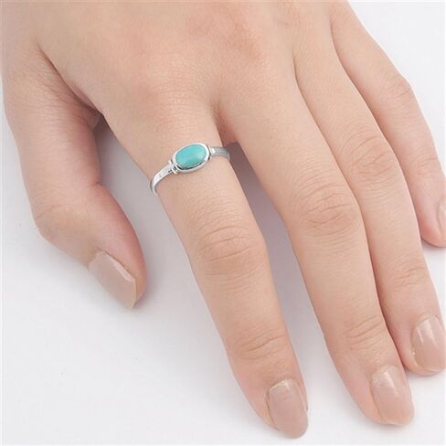 CHOOSE YOUR COLOR Sterling Silver Oval Ring in Saudi Arabia