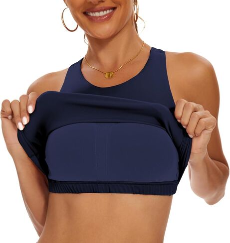 مجموعات التمارين الرياضية من TAIPOVE للنساء، سراويل اليوغا عالية الخصر مع جيوب، قميص بدون أكمام برقبة عالية in Kuwait