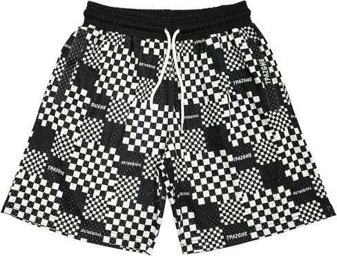 Basketball Athletic Shorts Men - Mesh Gym Sports Workout Training Drawstring Retro Casual Fashion Short with Pockets… in Saudi Arabia