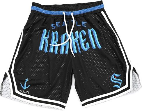 Basketball Athletic Shorts Men - Mesh Gym Sports Workout Training Drawstring Retro Casual Fashion Short with Pockets… in Saudi Arabia