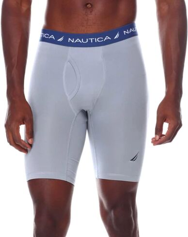 Nautica Men's Performance Compression Base Layer Solid Athletic Bike Shorts in Kuwait