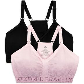 مجموعة حمالة صدر رياضية من Kindred Bravely مكونة من قطعتين (أسود وأرجواني متدرج، متوسط ​​الصدر) in Kuwait