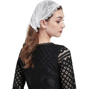 FANFAN Mantilla Veil كتلة عقال منديل على شكل ربطة عنق تغطي الرأس حجاب الكنيسة Y025