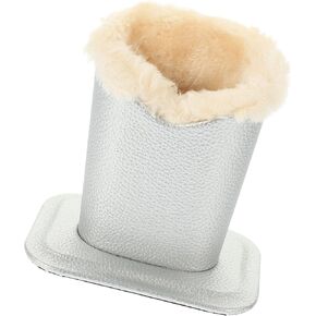 Healifty Eyeglass Holder Stand Plush Lined Eyeglasses Holder Leather Glasses Stand Case