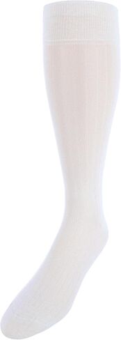 Trafalgar Men's Jasper Mercerized Cotton Ribbed Mid-Calf Solid Color Socks in Saudi Arabia