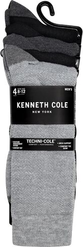 Kenneth Cole Mens 4 Pair Pack Classic Comfort Multicolor Assorted Easy Care Dress Socks in Saudi Arabia