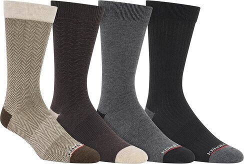 Kenneth Cole Mens 4 Pair Pack Classic Comfort Multicolor Assorted Easy Care Dress Socks in Saudi Arabia