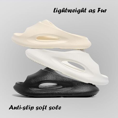 شبشب Cysincos الأصلي للرجال والنساء مضاد للانزلاق للاستخدام الداخلي والخارجي، أحذية سحابية سريعة الجفاف، صنادل الشاطئ للحمام، وسادة ناعمة، شباشب سحابة سميكة in Kuwait