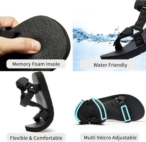 ميولي صندل صيفي كاجوال للنساء، صندل مائي مع دعم قوس القدم ونعل داخلي لبساط اليوغا، صندل قابل للطي للاستخدام في الهواء الطلق in Kuwait