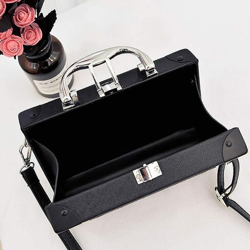 Vintage Radio Recorder Clutch Handbag Leather Top Metal Handle Crossbody Small Box Bag Shoulder Bag in Kuwait