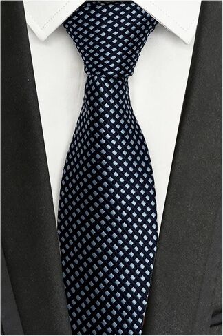 Wehug Men's Classic Stripe Jacquard Woven Silk Tie Formal Party Suit Necktie Neck Ties For Men in Saudi Arabia