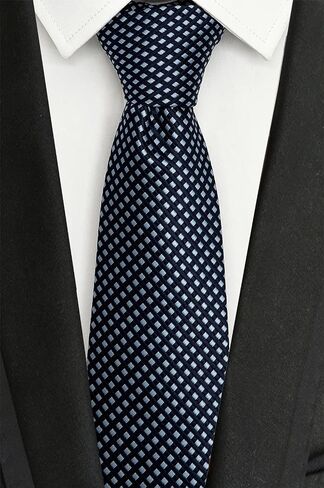 Wehug Men's Classic Stripe Jacquard Woven Silk Tie Formal Party Suit Necktie Neck Ties For Men in Saudi Arabia