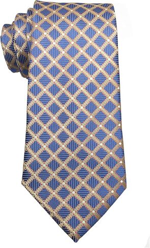 Wehug Men's Classic Stripe Jacquard Woven Silk Tie Formal Party Suit Necktie Neck Ties For Men in Saudi Arabia