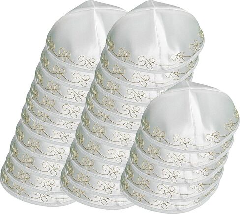 قبعة KIPPIK Satin Set Lot Kippah للرجال والأطفال - جميلة، قابلة للتنفس، مريحة، ناعمة، Yamaka Kippa in Saudi Arabia