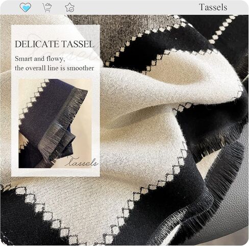 LumiSyne Winter Scarf Cashmere Shawl Women Men Fashion Geometric Pattern Warm Pashmina Scarf With Tassel Soft Long Wrap Stole in Saudi Arabia