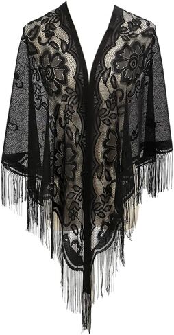 LMVERNA Shawl Wraps for Women New Nylon Hollow Solid Color Breathable Tassel Triangle Scarf Shawl in Saudi Arabia