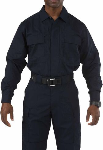 5.11 Men's Tactical Taclite Polyester-Cotton Ripstop Fabric TDU Long-Sleeve Shirt, Style 72054 in Saudi Arabia