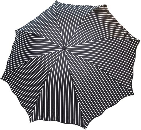 URAWESO Striped Parasol UV Protection Travel Beach Compact Folding Sun Rain Umbrella for Walking (Black) in Kuwait