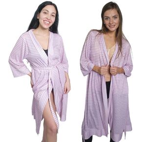 Inspired Comforts Breast Cancer Post Surgery Mastectomy Recovery Robe with Internal Drain Pockets