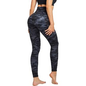 COOLOMG High Waist Yoga Pants with Pockets for Women Thick Tummy Control Workout Gym Running Leggings