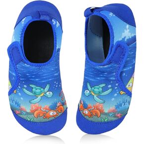 Ankis Water Shoes Hook & Loop Closure Toddler Kids Outdoor Quick Dry Barefoot Walking Aqua Socks Non-Slip for Sport Beach Swim Surf