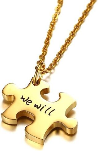 الفولاذ المقاوم للصدأ اسم شخصي لغز قطعة قلادة ل 2/3/4/5/6 BFF أفضل صديق متصل خياطة قلادة الصداقة مجوهرات مخصصة الأسرة مجوهرات in Saudi Arabia