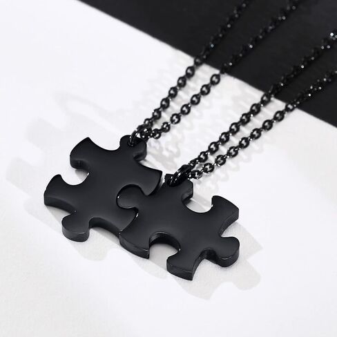 الفولاذ المقاوم للصدأ اسم شخصي لغز قطعة قلادة ل 2/3/4/5/6 BFF أفضل صديق متصل خياطة قلادة الصداقة مجوهرات مخصصة الأسرة مجوهرات in Saudi Arabia
