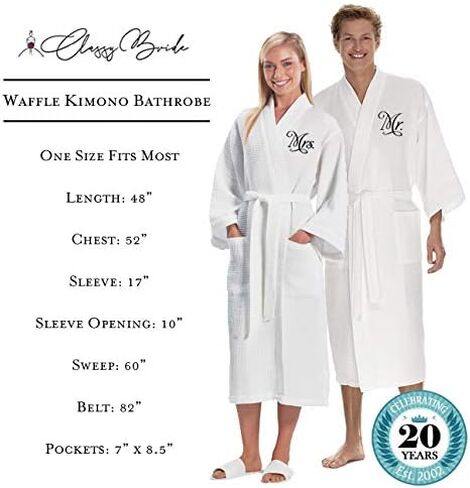 كلاسي برايد رداء للأزواج السيد والسيدة له ولها، مجموعة من قطعتين in Kuwait