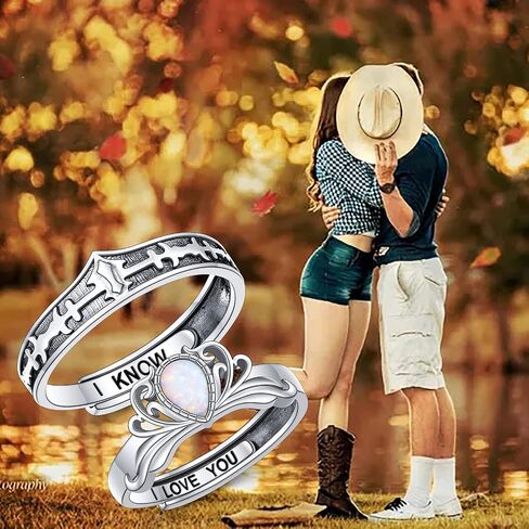 S925 Sterling Silver Couple Rings Set Adjustable Matching Rings Engagement Promise Wedding Gift for Couples Wife Husband in Saudi Arabia