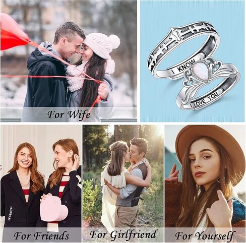 S925 Sterling Silver Couple Rings Set Adjustable Matching Rings Engagement Promise Wedding Gift for Couples Wife Husband in Saudi Arabia