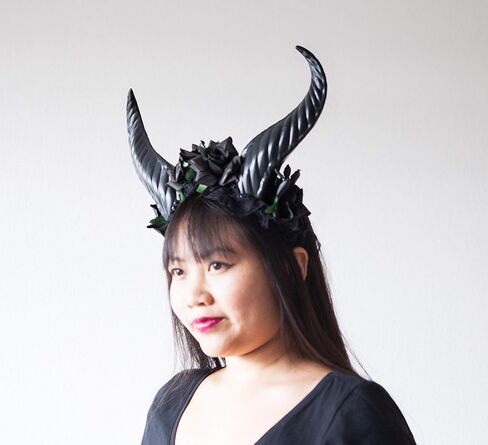Hit Delights Cute Black Horns Headwear for Costumes، Halloween and Cosplay in Kuwait