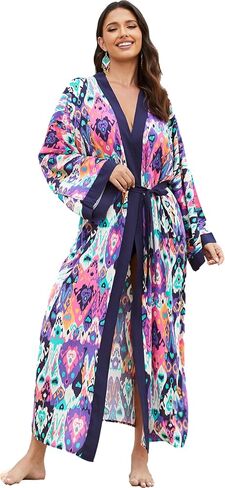 RanRui Kimonos للنساء Duster Kimono Beach Boho Kimono Beach Cover بدلة السباحة in Kuwait