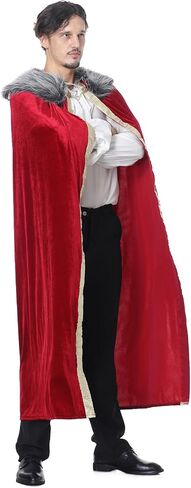 yolsun Men Renaissance cape Victorian Medieval Viking King Costume for Adult in Saudi Arabia