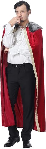 yolsun Men Renaissance cape Victorian Medieval Viking King Costume for Adult in Saudi Arabia