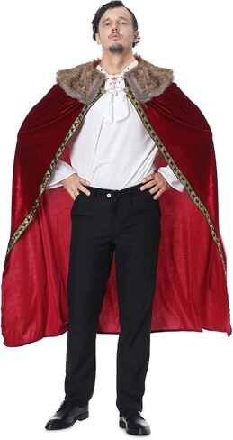 yolsun Men Renaissance cape Victorian Medieval Viking King Costume for Adult in Saudi Arabia