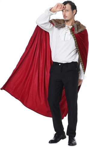 yolsun Men Renaissance cape Victorian Medieval Viking King Costume for Adult in Saudi Arabia