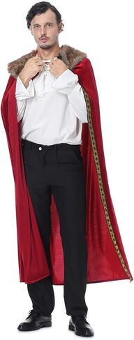 yolsun Men Renaissance cape Victorian Medieval Viking King Costume for Adult in Saudi Arabia