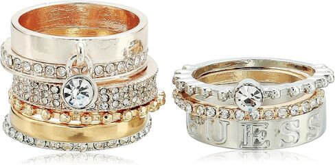 GUESS Womens Nine-Piece Band Stacker Set Ring in Saudi Arabia