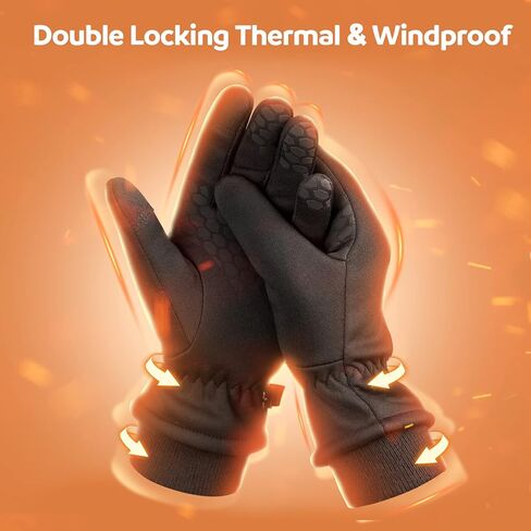 2022 Stylish Winter Gloves for Women, FREETOO Double Locking Thermal Running Gloves in Kuwait